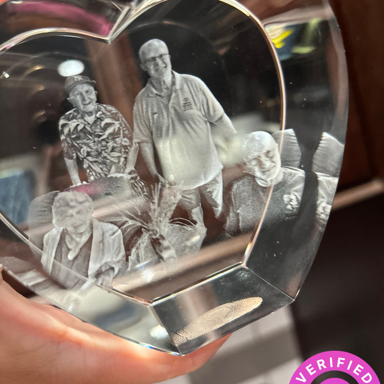 Heart 3D Photo Crystal