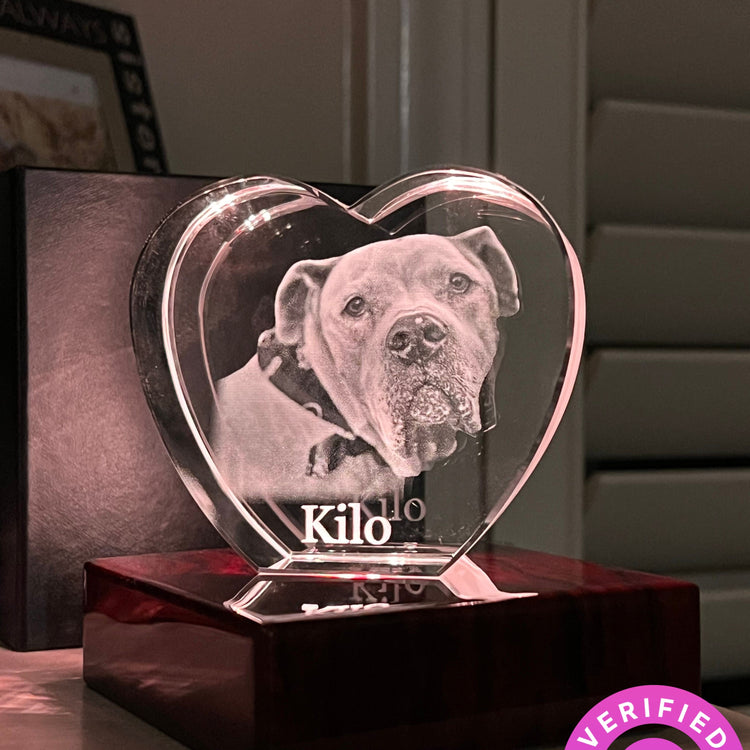 Heart 3D Photo Crystal