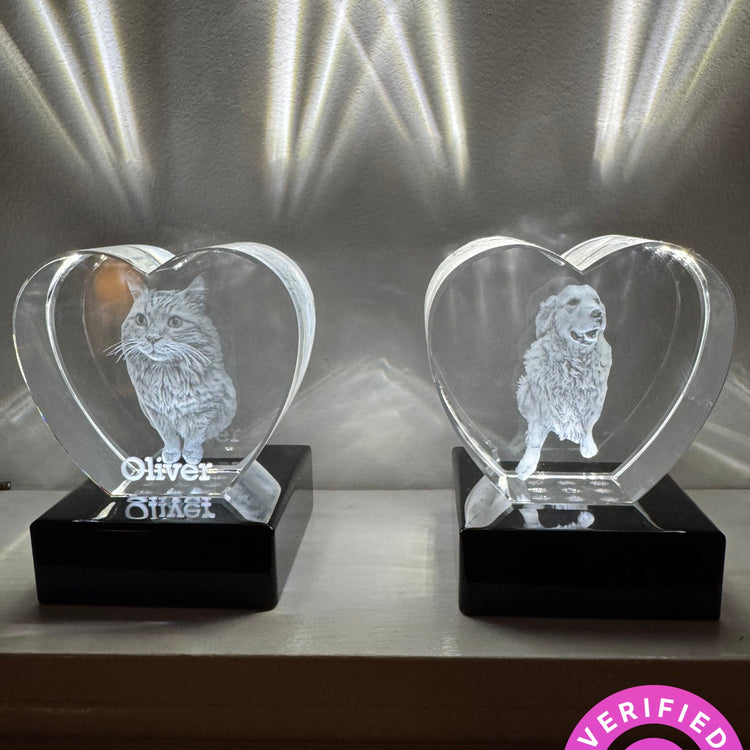 Heart 3D Photo Crystal