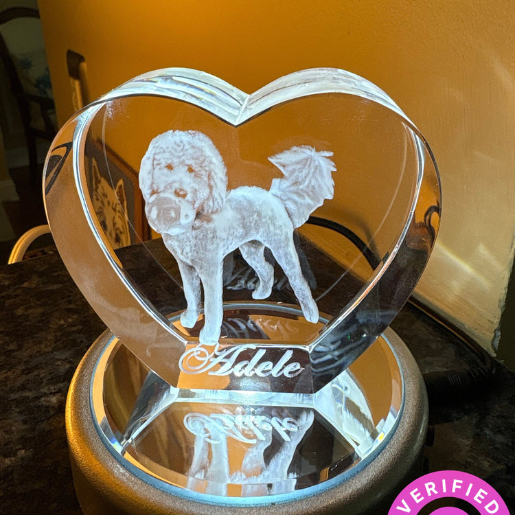 Heart 3D Photo Crystal