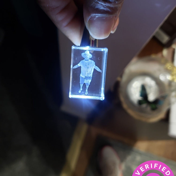 크리스탈 키링 (LED 라이트)