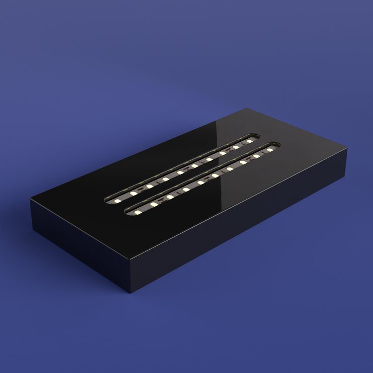 블랙 멀티컬러 LED 받침대 (AC/배터리 겸용)