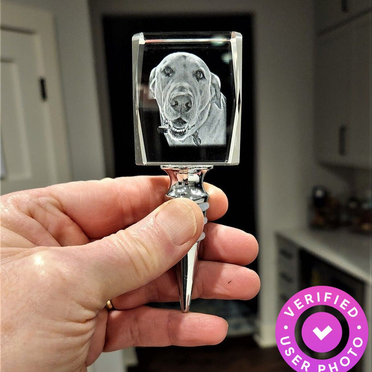 Wine Stopper 3D Rectangle Crystal