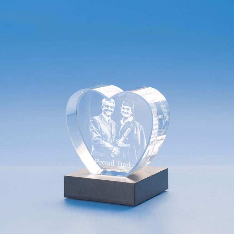 Heart 3D Photo Crystal